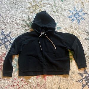 Everlane Black Hooded Pullover Sweatshirt